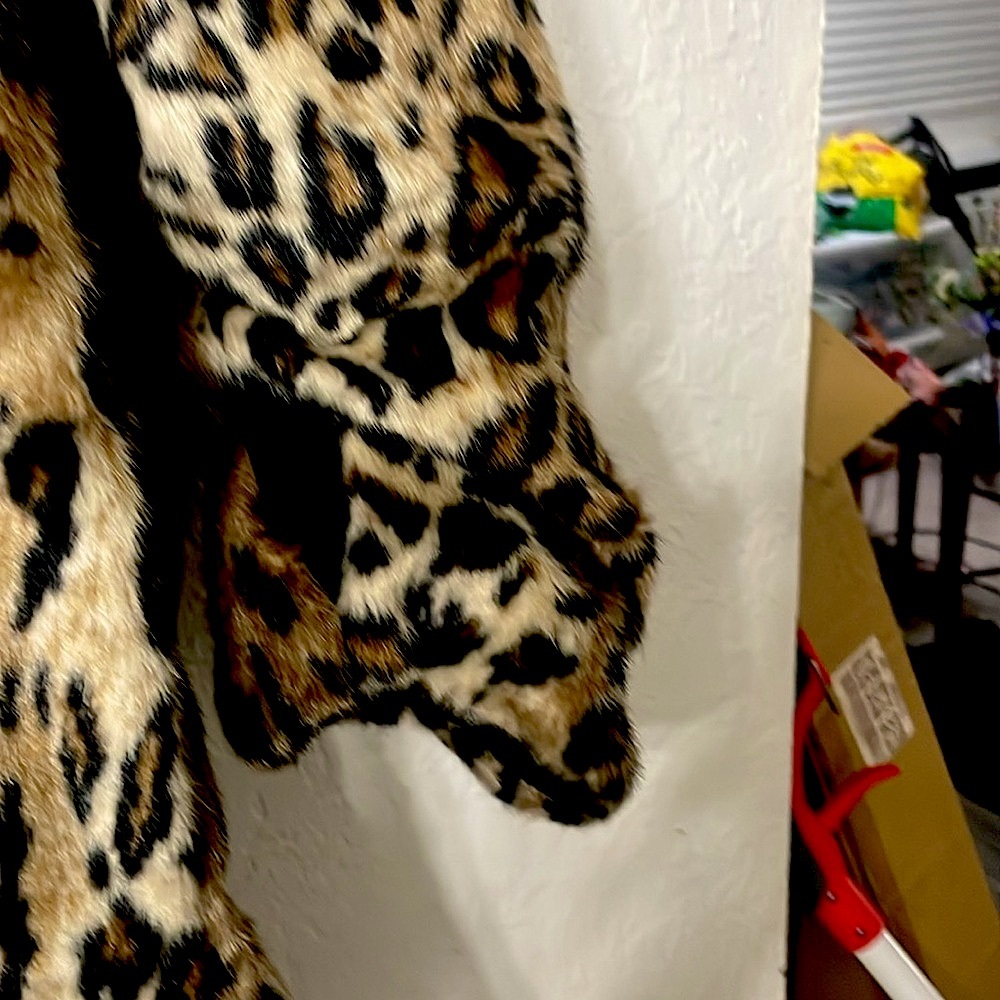 Woman’s Leopard Hooded Coat - Picture 3 of 6